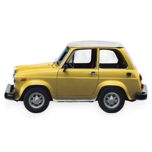 Minimal Yellow Car PNG Kus PNG