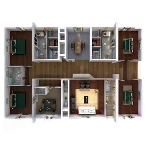 Minimalist Apartment Setup PNG Tte64