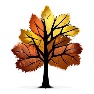 Minimalist Autumn Tree PNG Mwy18 PNG