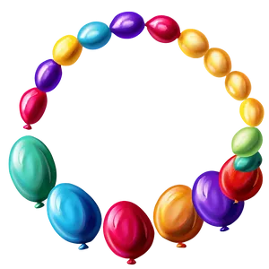 Minimalist Balloon Garland Design PNG 06282024