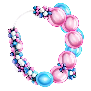 Minimalist Balloon Garland Design PNG 06282024 PNG