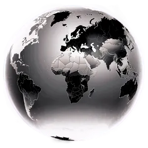 Minimalist Black And White Globe Png Jkd PNG image