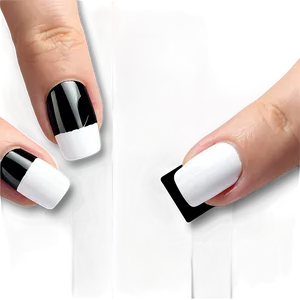 Minimalist Black And White Nail Designs PNG Fkh PNG