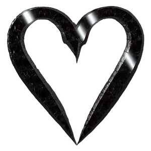 Minimalist Black Broken Heart PNG Vfq63 PNG