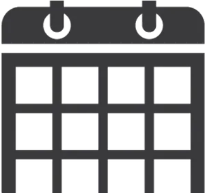Minimalist Black Calendar Icon PNG image