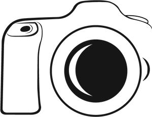 Minimalist Black Camera Logo PNG image