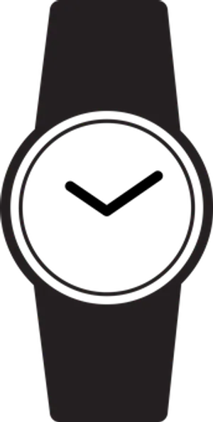 Minimalist Black Watch Silhouette PNG image