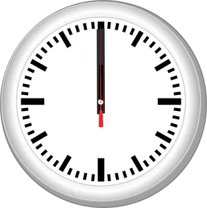 Minimalist Blackand White Clock Face PNG image
