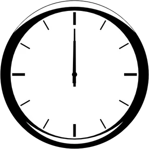 Minimalist Blackand White Clock