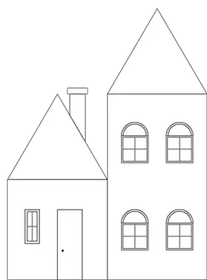 Minimalist Blackand White House Illustration