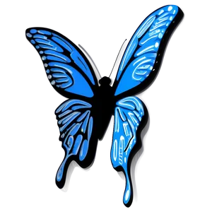 Minimalist Blue Butterfly Icon Png 05212024 PNG image