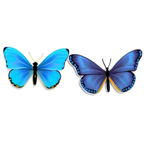 Minimalist Blue Butterfly Icon Png 97 PNG image