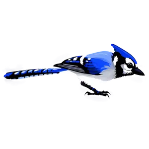 Minimalist Blue Jay Design PNG Alk