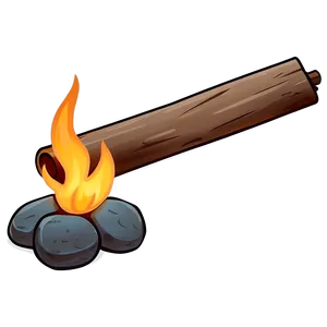 Minimalist Campfire Design PNG Kwt37