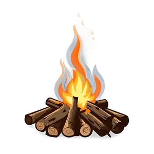 Minimalist Campfire Design PNG Slp28