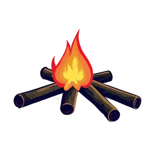 Minimalist Campfire Design PNG Xdd98