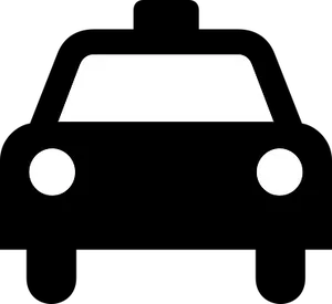 Minimalist Car Icon Blackand White