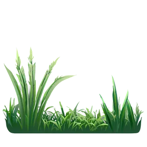 Minimalist Cartoon Grass PNG Dmu