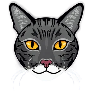 Minimalist Cat Head Outline Png 41 PNG image