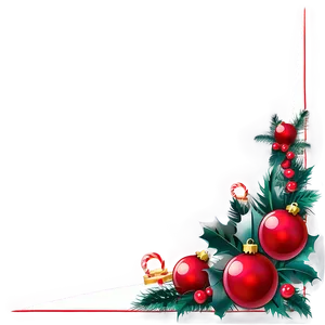 Minimalist Christmas Border PNG Ade