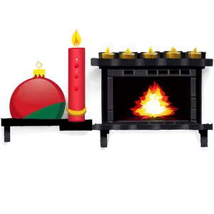 Minimalist Christmas Fireplace PNG Pqi41 PNG