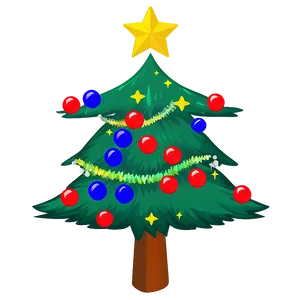 Minimalist Christmas Tree Star PNG 06282024