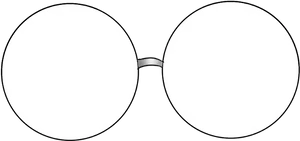 Minimalist Circle Glasses Illustration PNG image