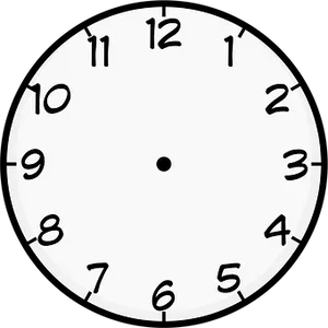 Minimalist Clock Face PNG image