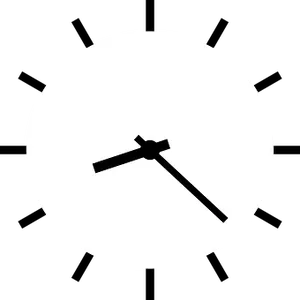 Minimalist Clock Face Graphic