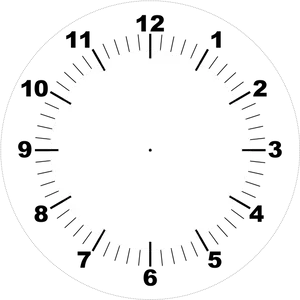 Minimalist Clock Face Graphic PNG image