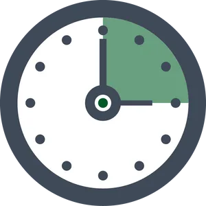 Minimalist Clock Graphic PNG image