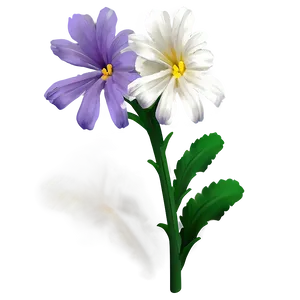Minimalist Corner Flower PNG Fsg