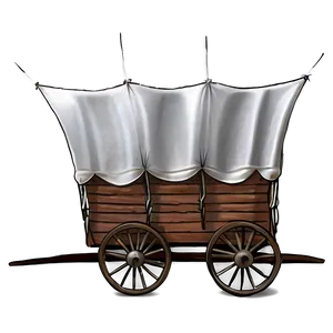 Minimalist Covered Wagon PNG Xvy16