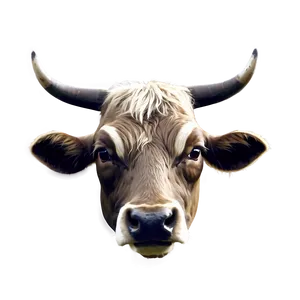 Minimalist Cow Head Png 06212024 PNG image