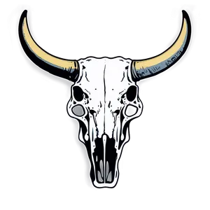 Minimalist Cow Skull Outline Png Yif PNG image