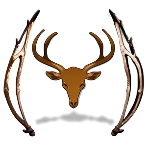 Minimalist Deer Antler Icon Png Rhy25 PNG image