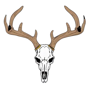 Minimalist Deer Skull Outline PNG Bfg69 PNG