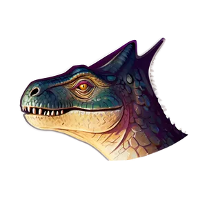 Minimalist Dinosaur Head PNG 33