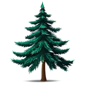 Minimalist Evergreen Tree PNG 06212024