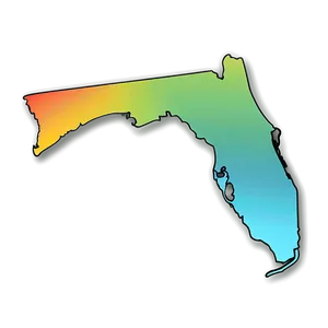 Minimalist Florida Outline Design Png 24 PNG image