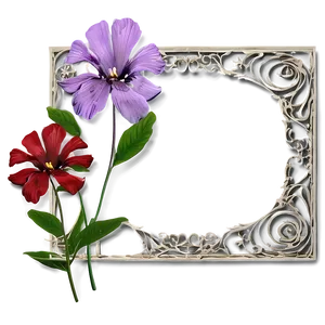 Minimalist Flower Frame Png Whw26 PNG image