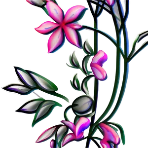 Minimalist Flower Outline Art PNG Gbp48 PNG