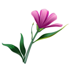 Minimalist Flower Stem PNG 88