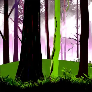 Minimalist Forest Silhouette PNG 40 PNG