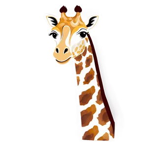 Minimalist Giraffe Design PNG Kbg79