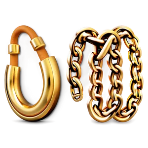 Minimalist Gold Chain PNG Tcq15 PNG