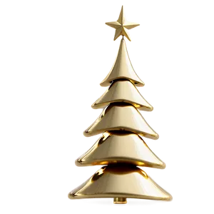 Minimalist Gold Christmas Tree Decor Png 24 PNG image