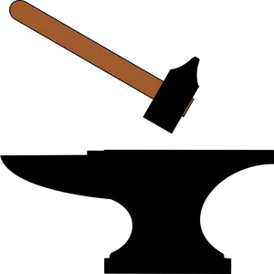 Minimalist Hammer Design PNG image