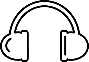 Minimalist_ Headphones_ Icon PNG image