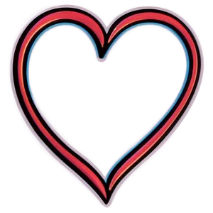 Minimalist Heart Line Art PNG Emr68